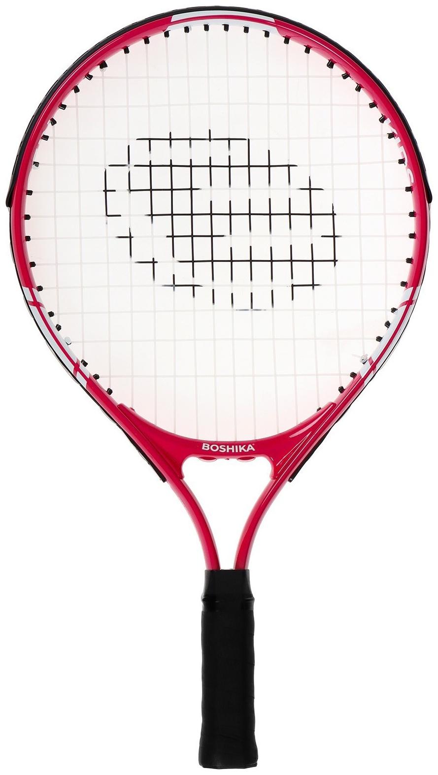 Ракетка для большого тенниса детская BOSHIKA KIDS, алюминий, 17'', цвет розовый