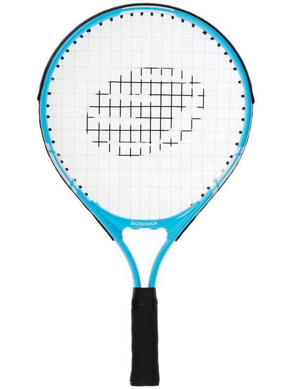Ракетка для большого тенниса детская BOSHIKA KIDS, алюминий, 17'', цвет голубой