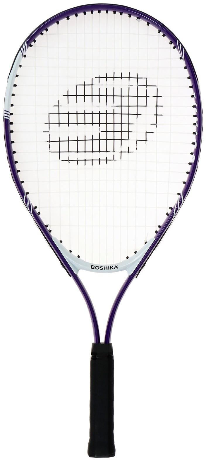 Ракетка для большого тенниса детская BOSHIKA JUNIOR, алюминий, 23'', цвет фиолетовый