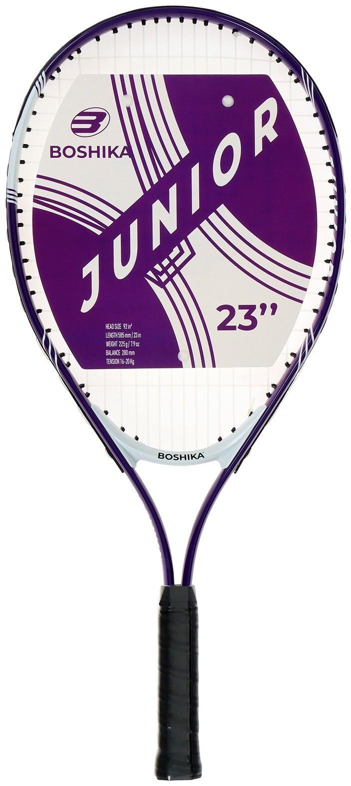 Ракетка для большого тенниса детская BOSHIKA JUNIOR, алюминий, 23'', цвет фиолетовый