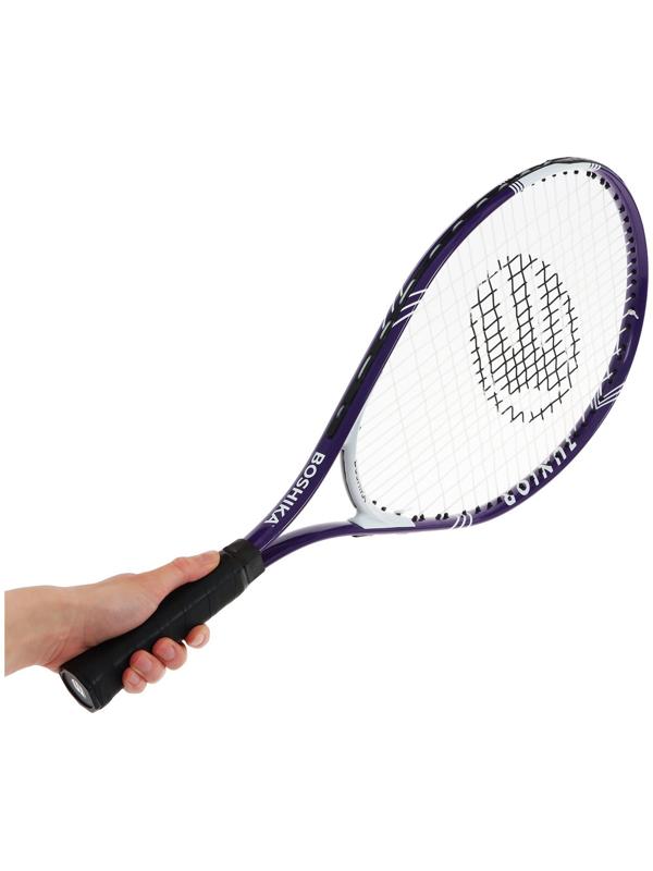 Ракетка для большого тенниса детская BOSHIKA JUNIOR, алюминий, 23'', цвет фиолетовый