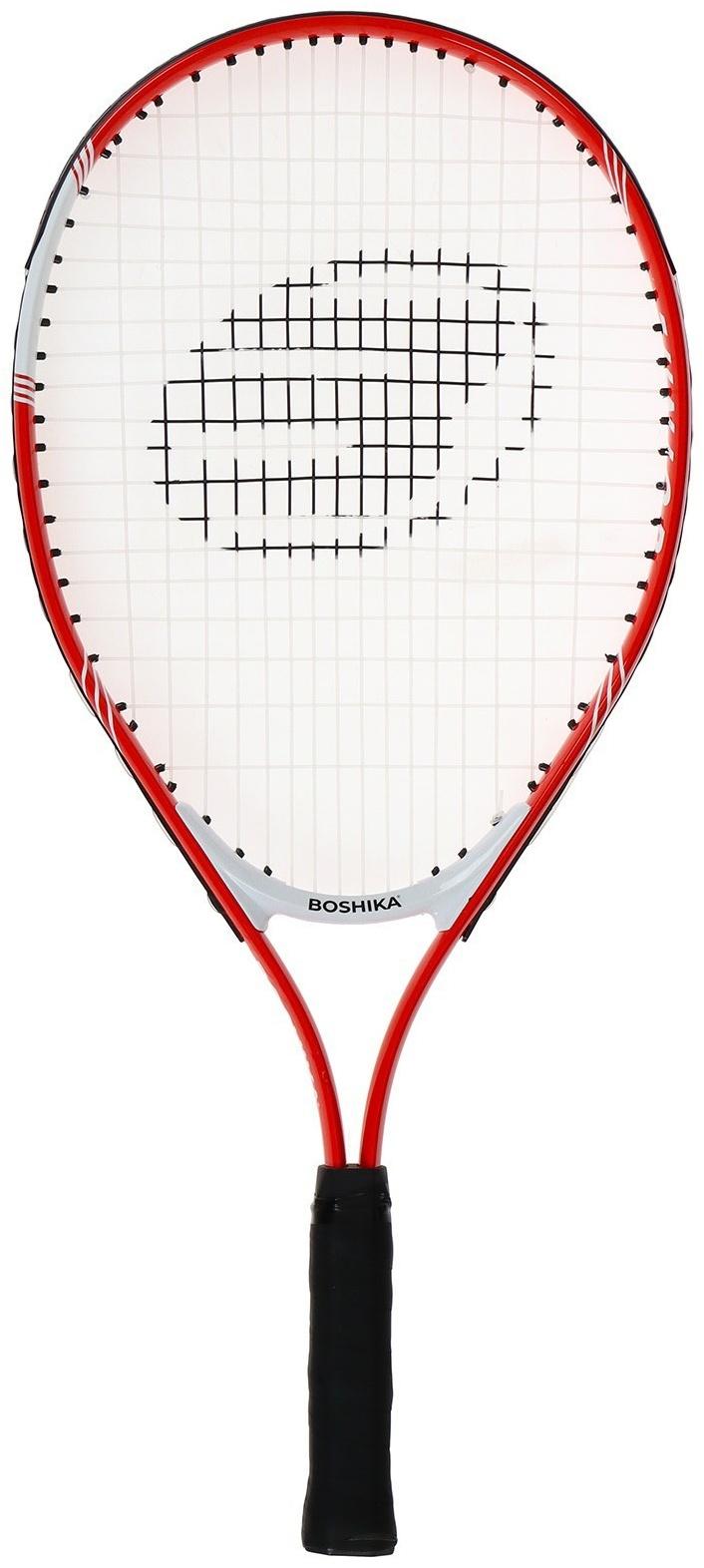 Ракетка для большого тенниса детская BOSHIKA JUNIOR, алюминий, 23'', цвет красный