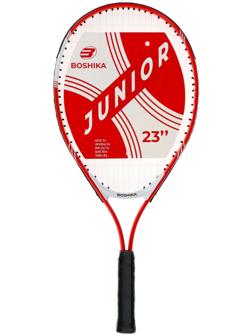 Ракетка для большого тенниса детская BOSHIKA JUNIOR, алюминий, 23'', цвет красный