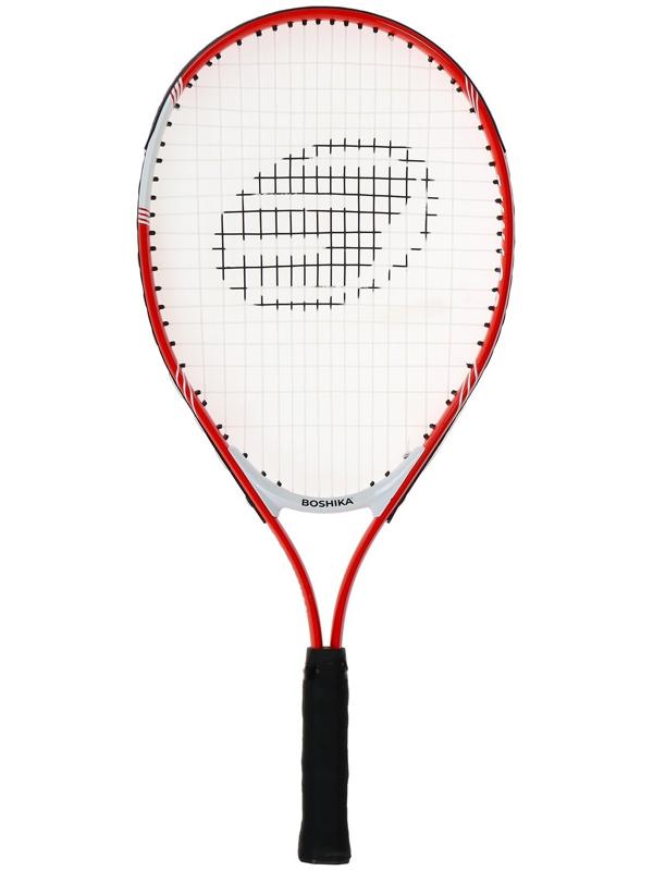 Ракетка для большого тенниса детская BOSHIKA JUNIOR, алюминий, 23'', цвет красный