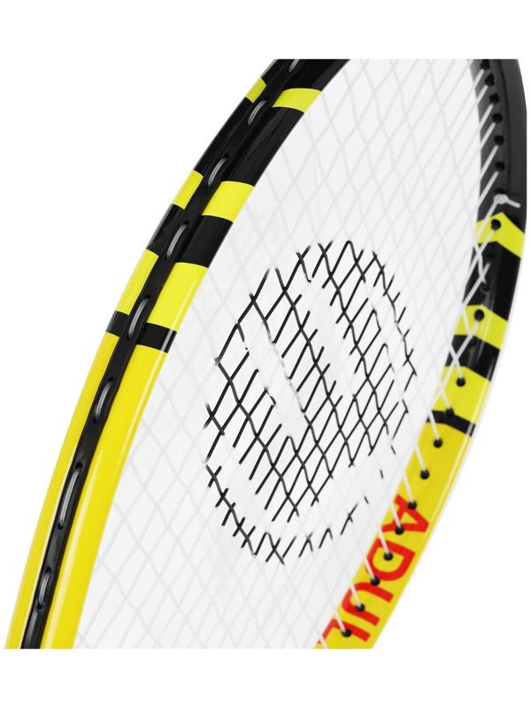 Ракетка для большого тенниса BOSHIKA ADULT, алюминий, 27'', цвет чёрно-жёлтый