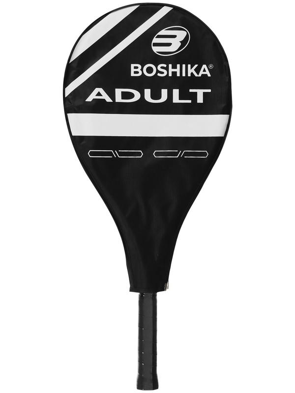 Ракетка для большого тенниса BOSHIKA ADULT, алюминий, 27'', цвет чёрно-белый