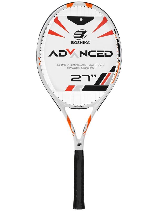 Ракетка для большого тенниса BOSHIKA ADVANCED, алюминий, графит, 27''
