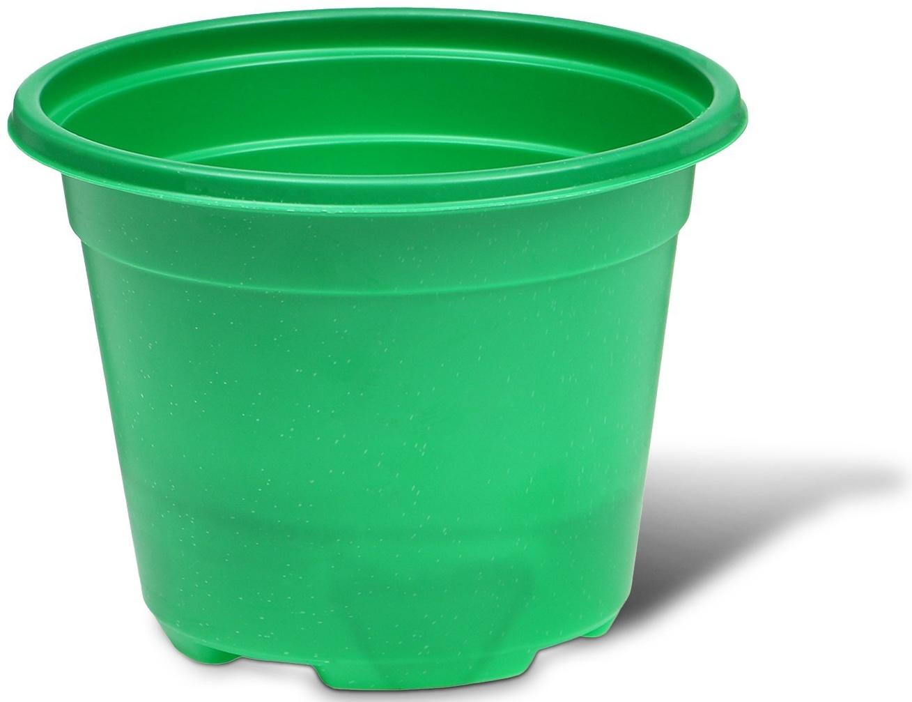 Горшок для рассады, 500 мл, d = 11 см, h = 8,5 см, зелёный, в наборе 10 шт., Greengo