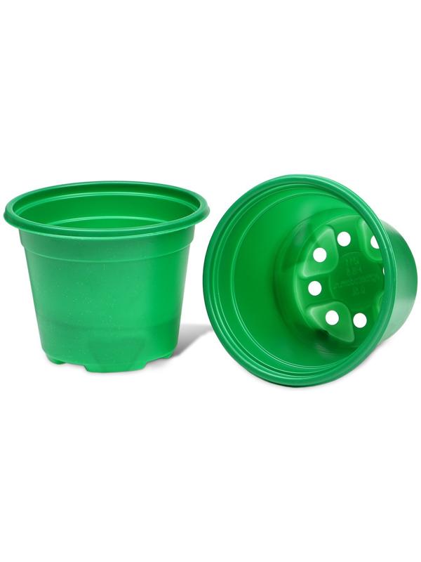 Горшок для рассады, 500 мл, d = 11 см, h = 8,5 см, зелёный, в наборе 10 шт., Greengo