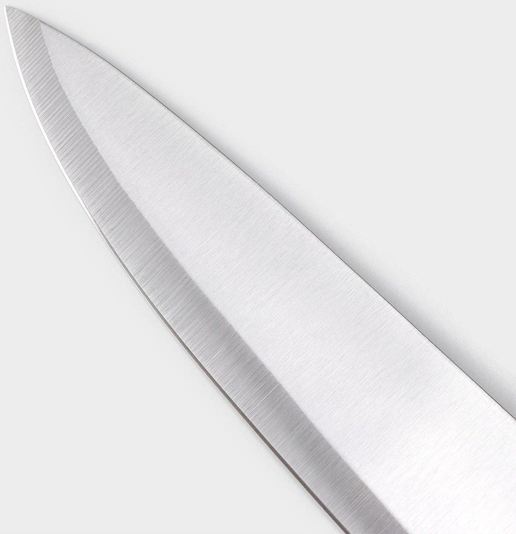 Нож кухонный Доляна «Поварская тройка» лезвие 25,5 см, деревянная ручка