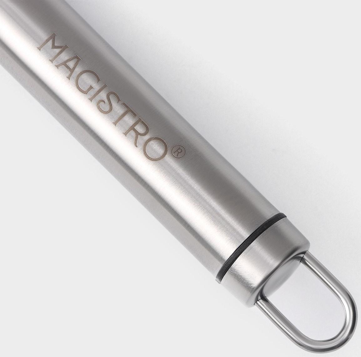 Ложка для формирования митболов Magistro Solid, 23×6,5 см, цвет хромированный