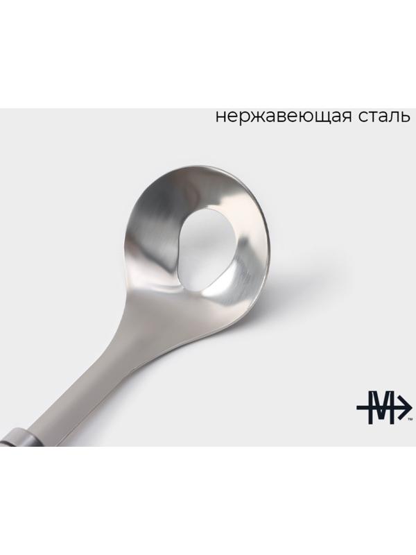 Ложка для формирования митболов Magistro Solid, 23×6,5 см, цвет хромированный
