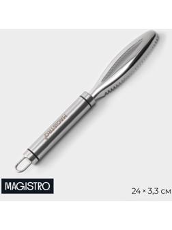 Рыбочистка Magistro Solid, нержавеющая сталь, цвет хромированный