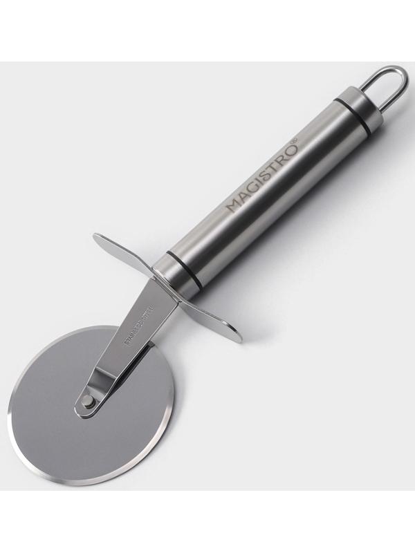 Нож для пиццы и теста Magistro Solid, 20,5 см, d=6,5 см, цвет хромированный