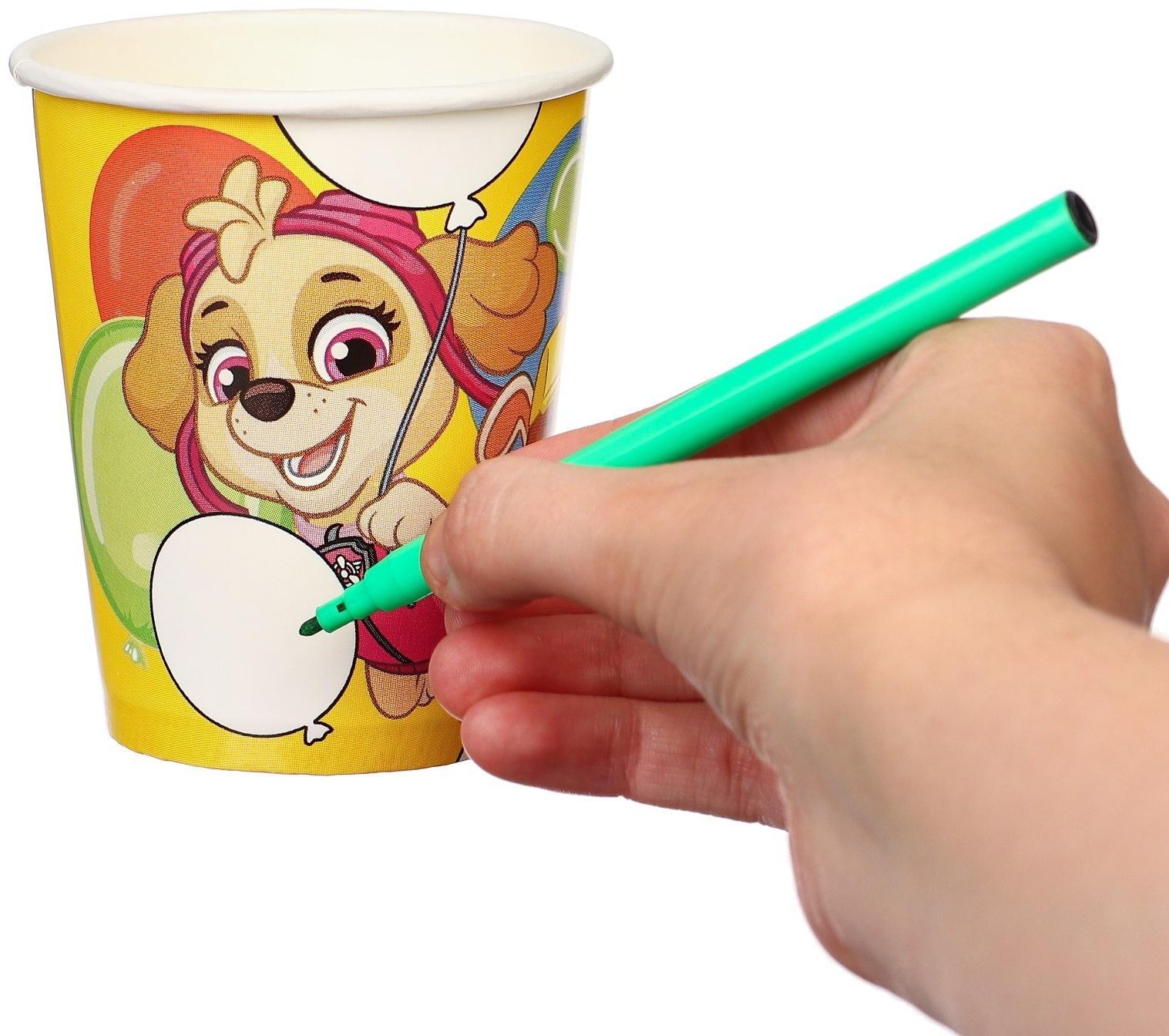 Стакан бумажный раскраска, 