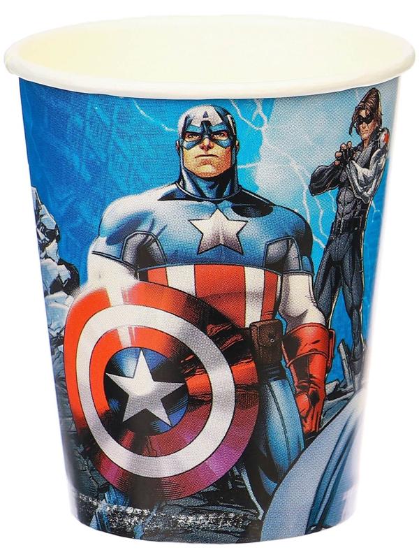 Стаканы бумажные, Мстители, 250 мл, 6 шт