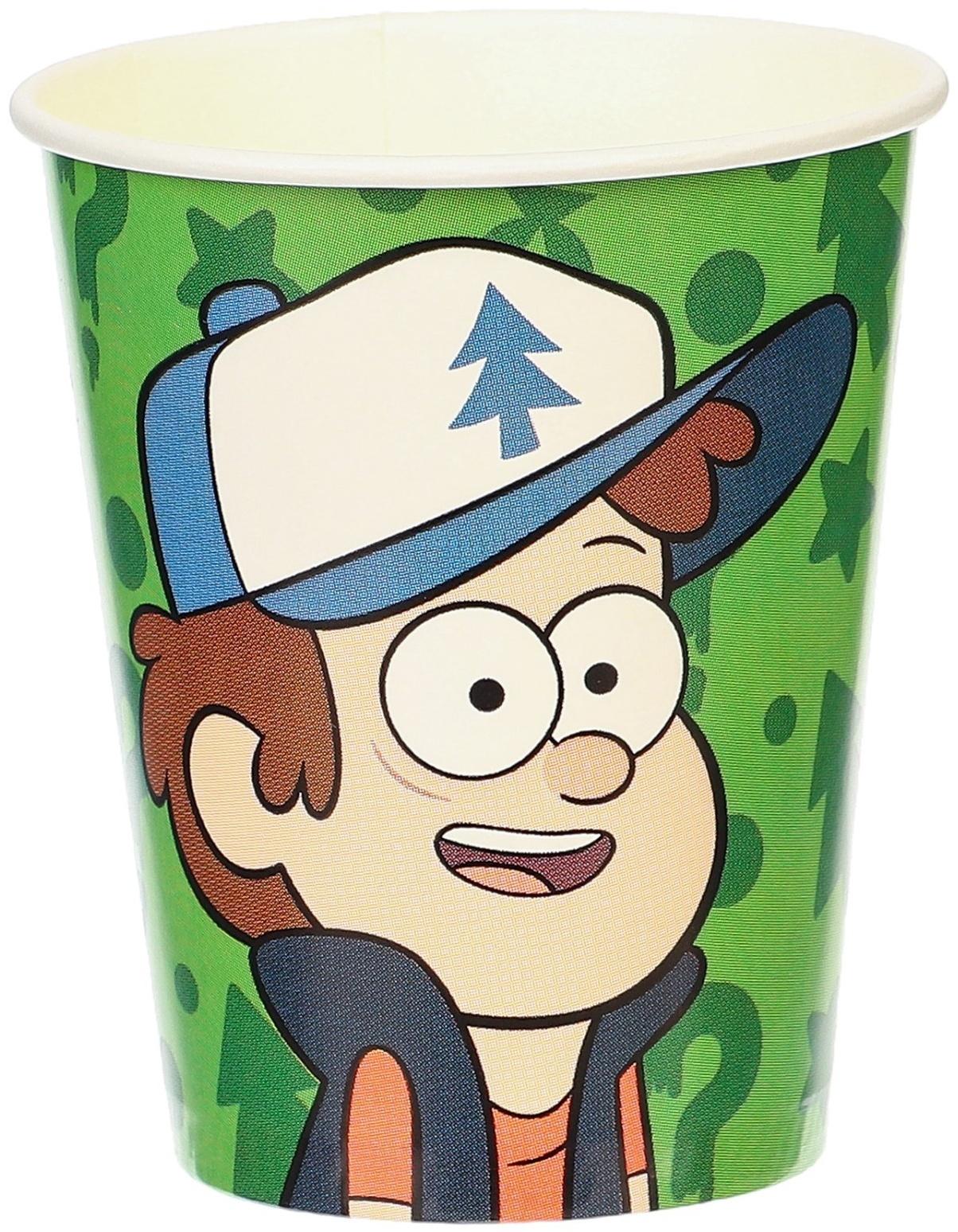 Стаканы бумажные, Гравити Фолз, 250 мл, 6 шт