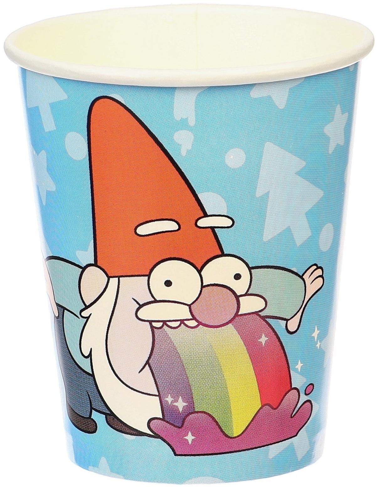 Стаканы бумажные, Гравити Фолз, 250 мл, 6 шт
