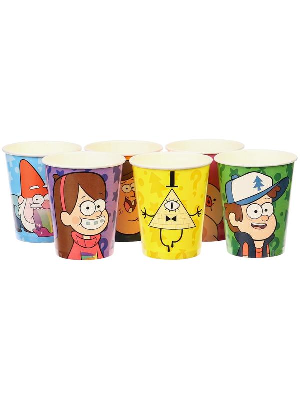 Стаканы бумажные, Гравити Фолз, 250 мл, 6 шт
