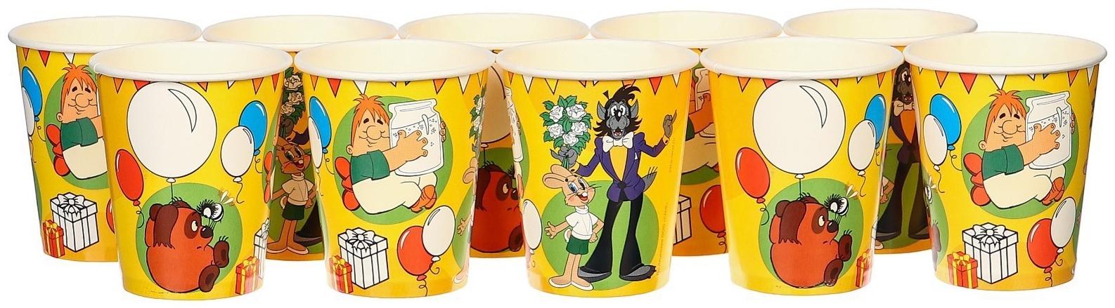 Стакан бумажный раскраска, Союзмультфильм, 250 мл