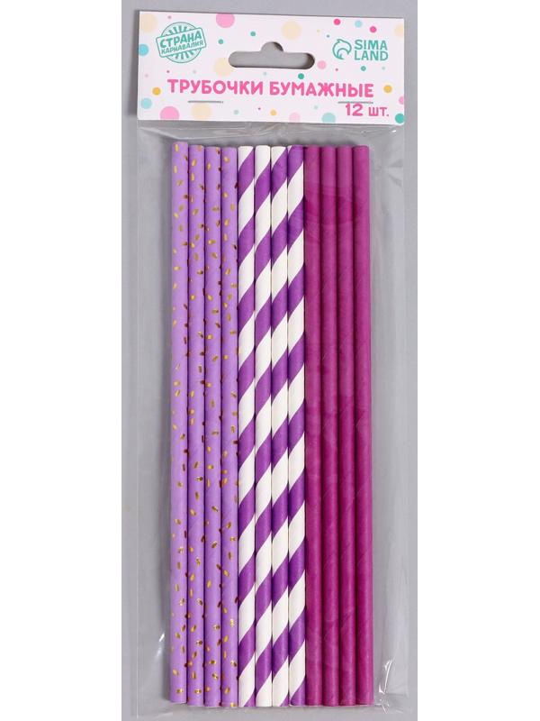 Трубочки бумажные 12 шт «Вечеринка»