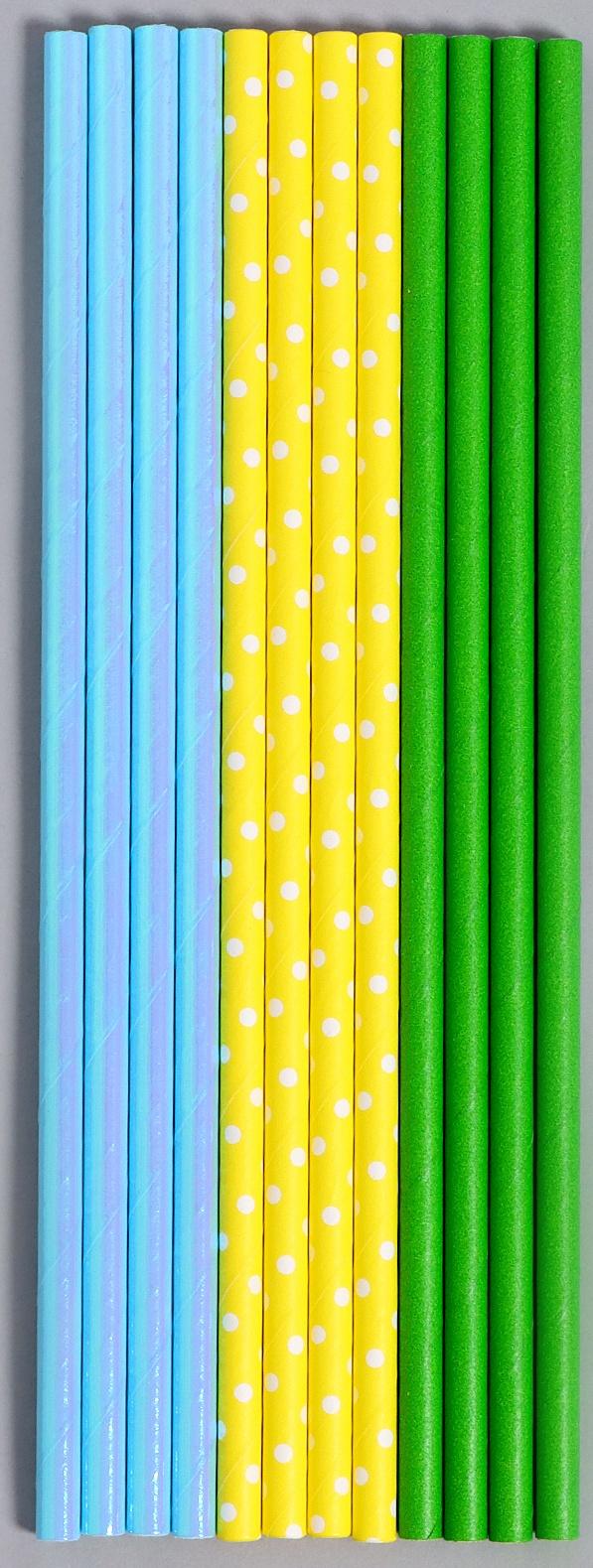 Трубочки бумажные 12 шт «Лето»