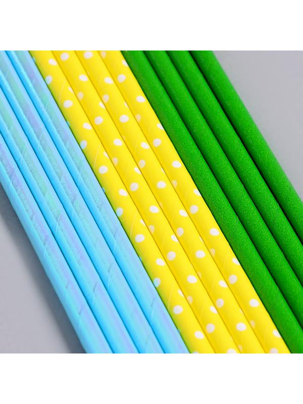 Трубочки бумажные 12 шт «Лето»