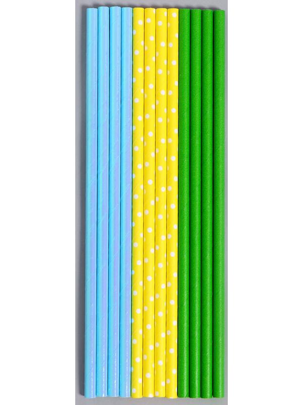 Трубочки бумажные 12 шт «Лето»