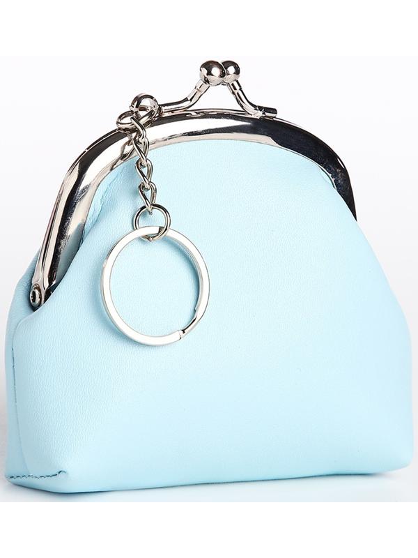 Кошелёк на фермуаре, цвет голубой