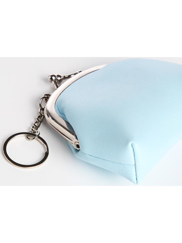 Кошелёк на фермуаре, цвет голубой
