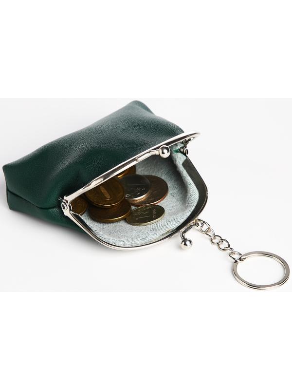 Кошелёк на фермуаре, цвет зелёный