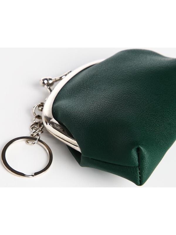 Кошелёк на фермуаре, цвет зелёный