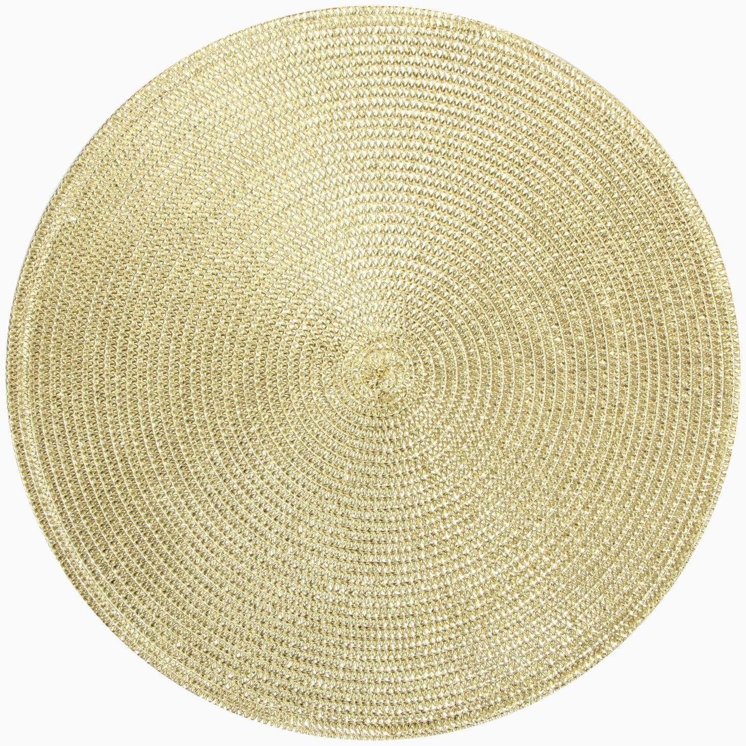 Салфетка сервировочная Доляна цв.золото, d 38 см