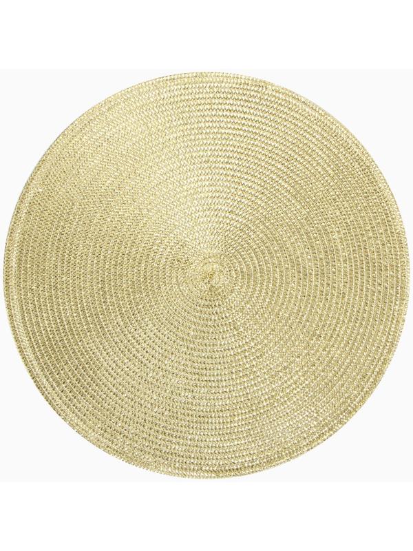 Салфетка сервировочная Доляна цв.золото, d 38 см