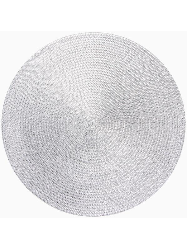 Салфетка сервировочная Доляна цв.серебро, d 38 см