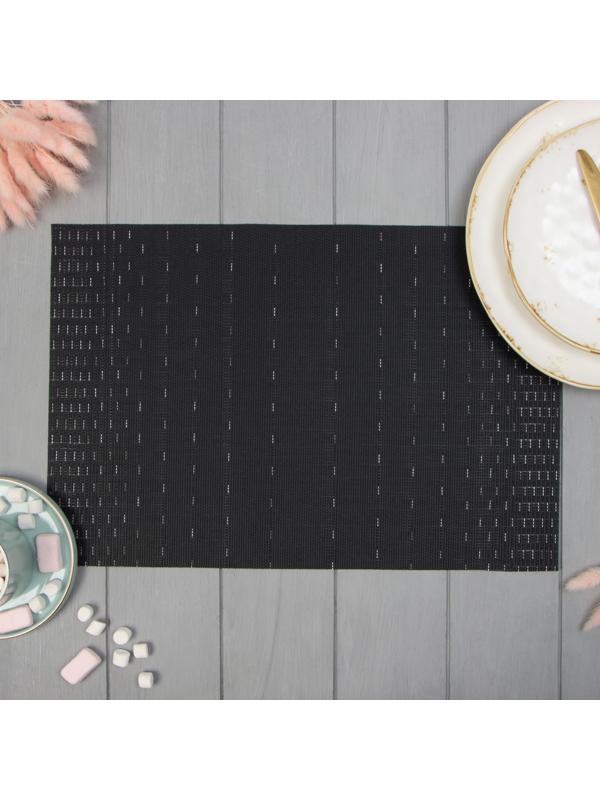 Салфетка на стол Доляна, цв.черный, 45*30см