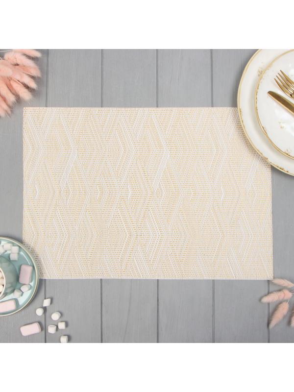 Салфетка на стол Доляна, цв. молочный, 45*30см