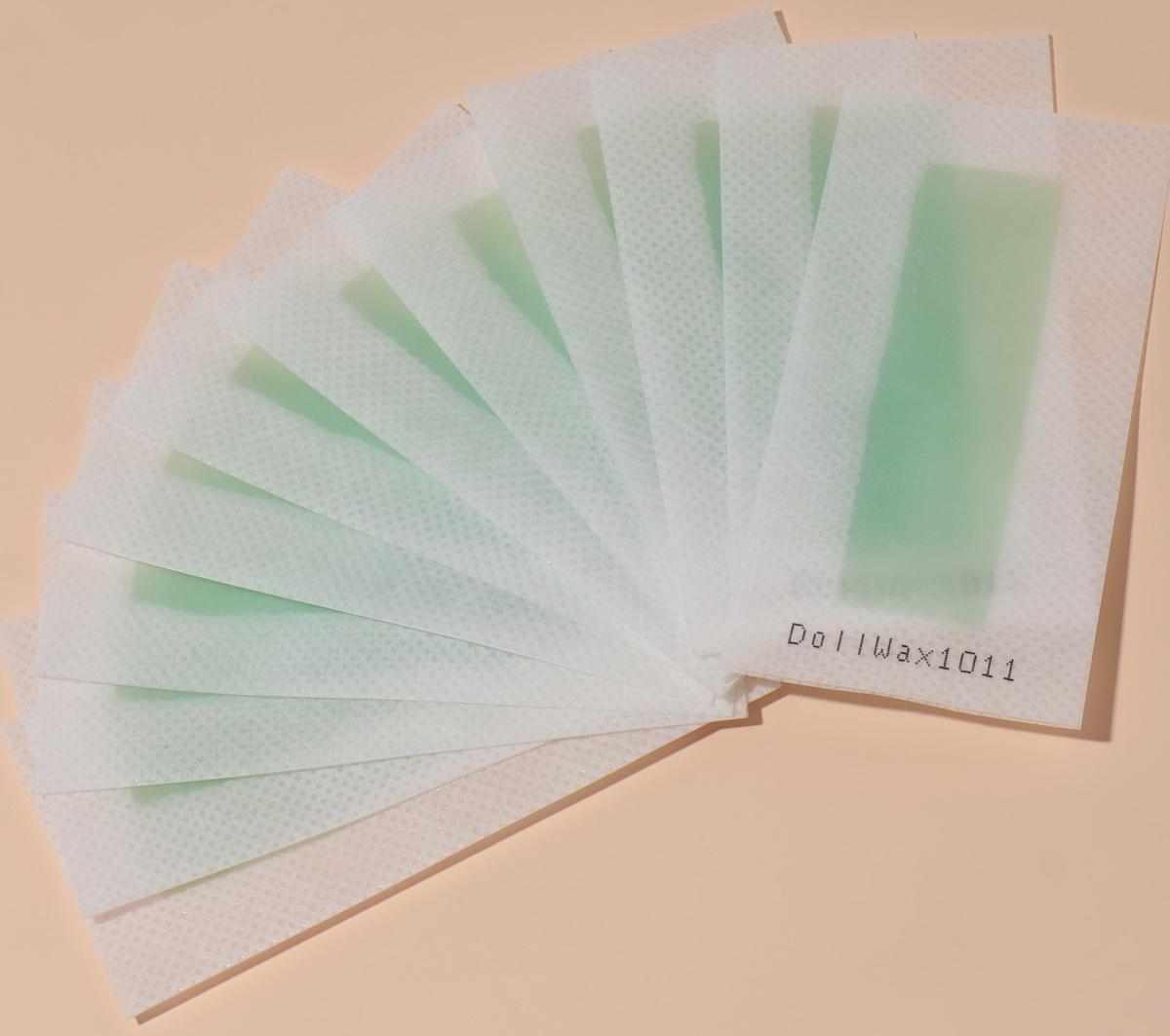 Восковые полоски для депиляции лица, 10 × 5 см, 24 шт, цвет зелёный