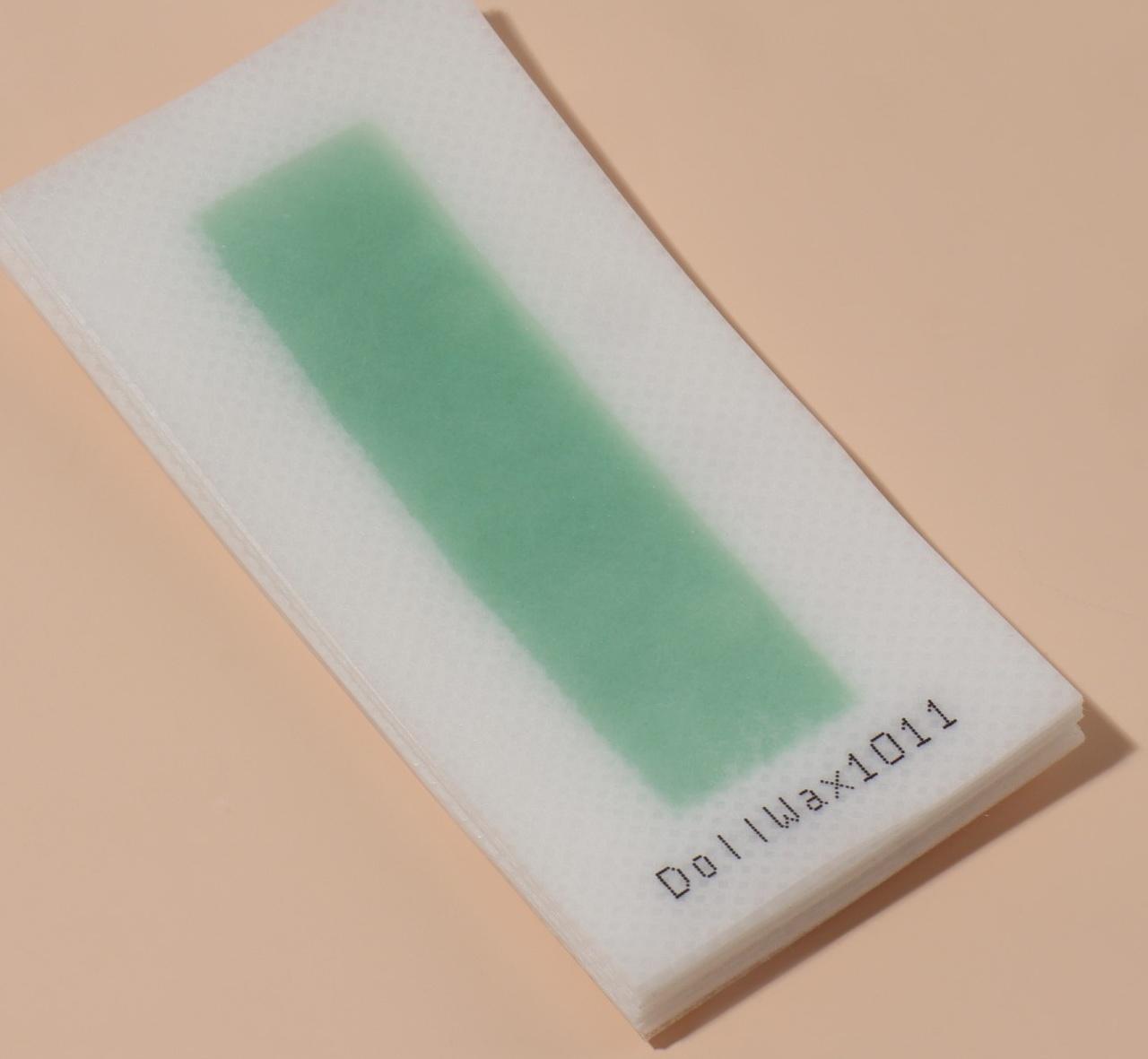 Восковые полоски для депиляции лица, 10 × 5 см, 24 шт, цвет зелёный