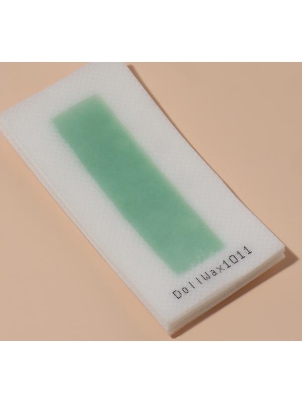 Восковые полоски для депиляции лица, 10 × 5 см, 24 шт, цвет зелёный