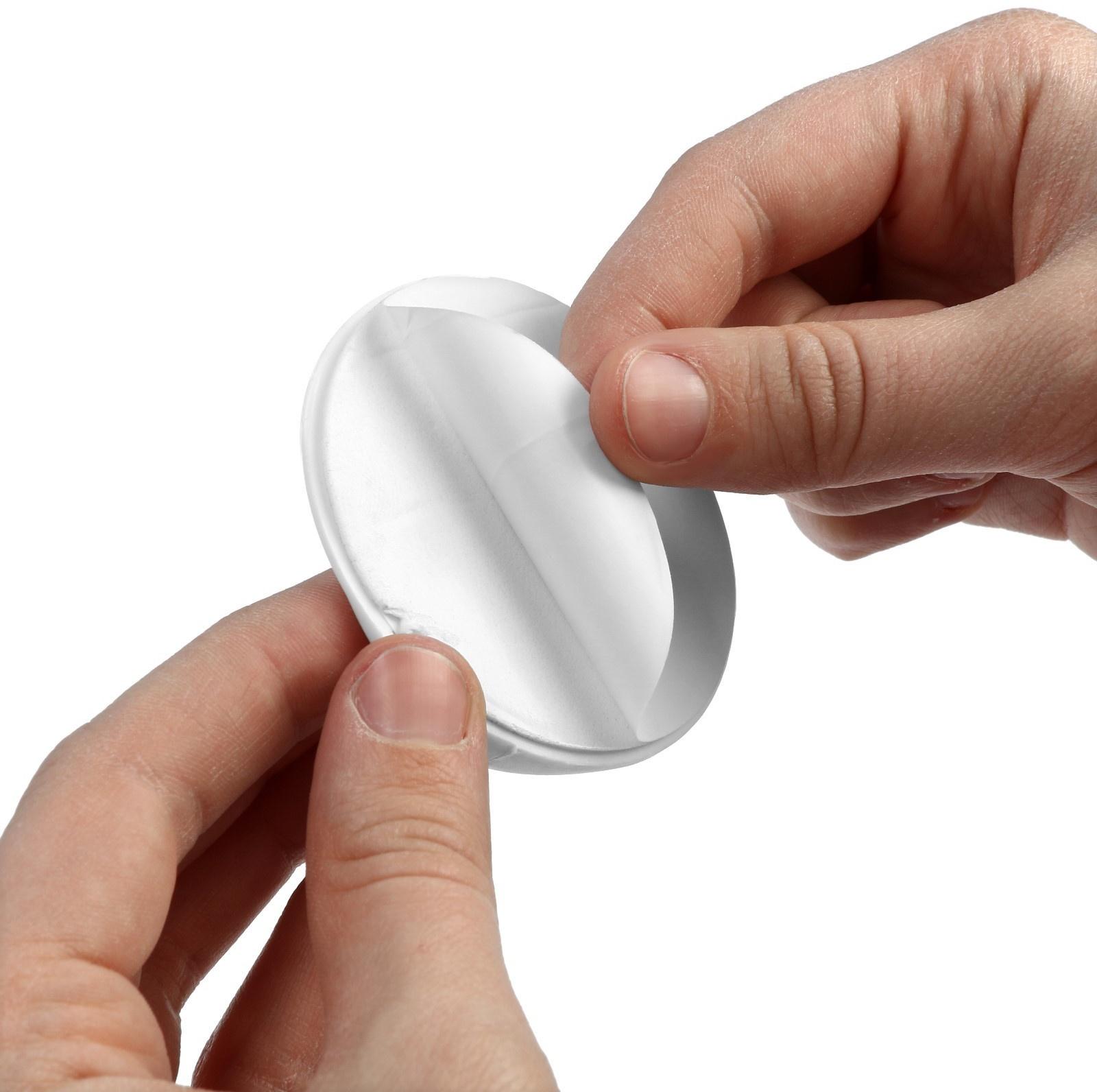 Ручка самоклеющаяся, белый цвет, 4 шт в наборе, d=65 мм