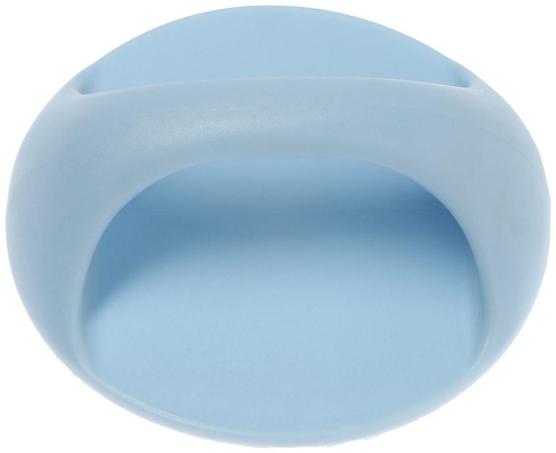 Ручка самоклеющаяся, голубой цвет, 4 шт в наборе, d=65 мм