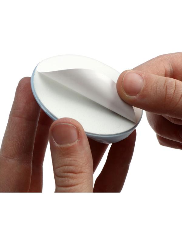 Ручка самоклеющаяся, голубой цвет, 4 шт в наборе, d=65 мм