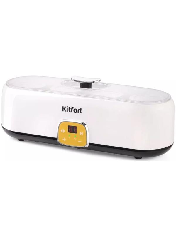 Йогуртница Kitfort КТ-6038, 20 Вт, 200 мл, 4 ёмкости, стекло, белая