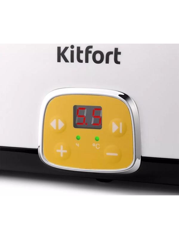 Йогуртница Kitfort КТ-6038, 20 Вт, 200 мл, 4 ёмкости, стекло, белая