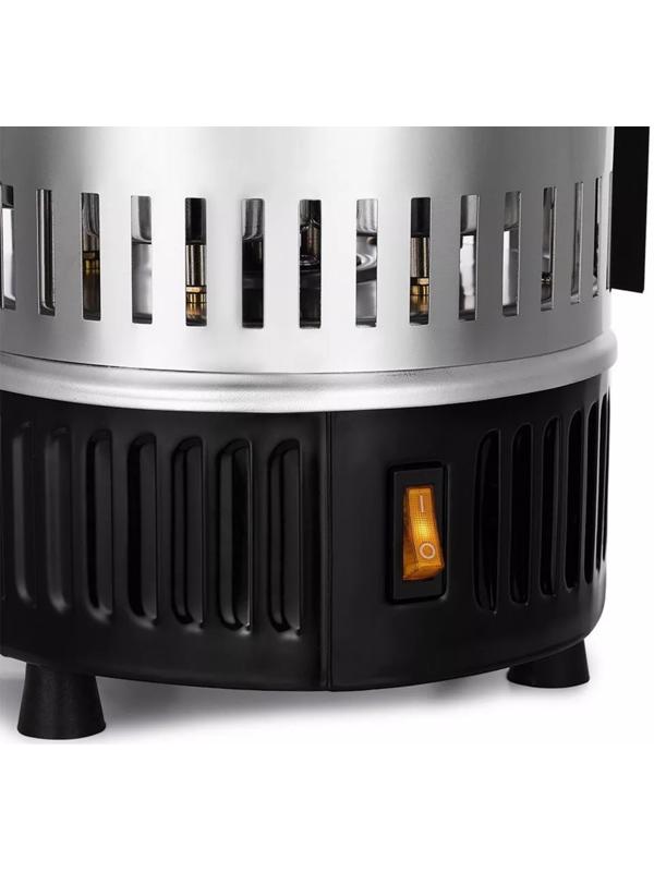 Электрошашлычница Kitfort KT-1406, 900 Вт, 5 шампуров, серебристо-чёрная