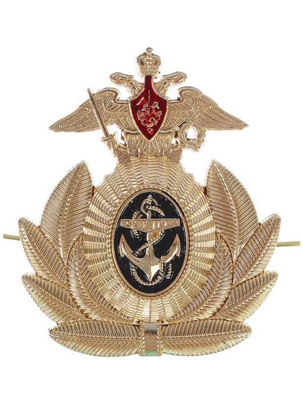 Кокарда офицера ВМФ 6*6,5 см, металл, 5 шт
