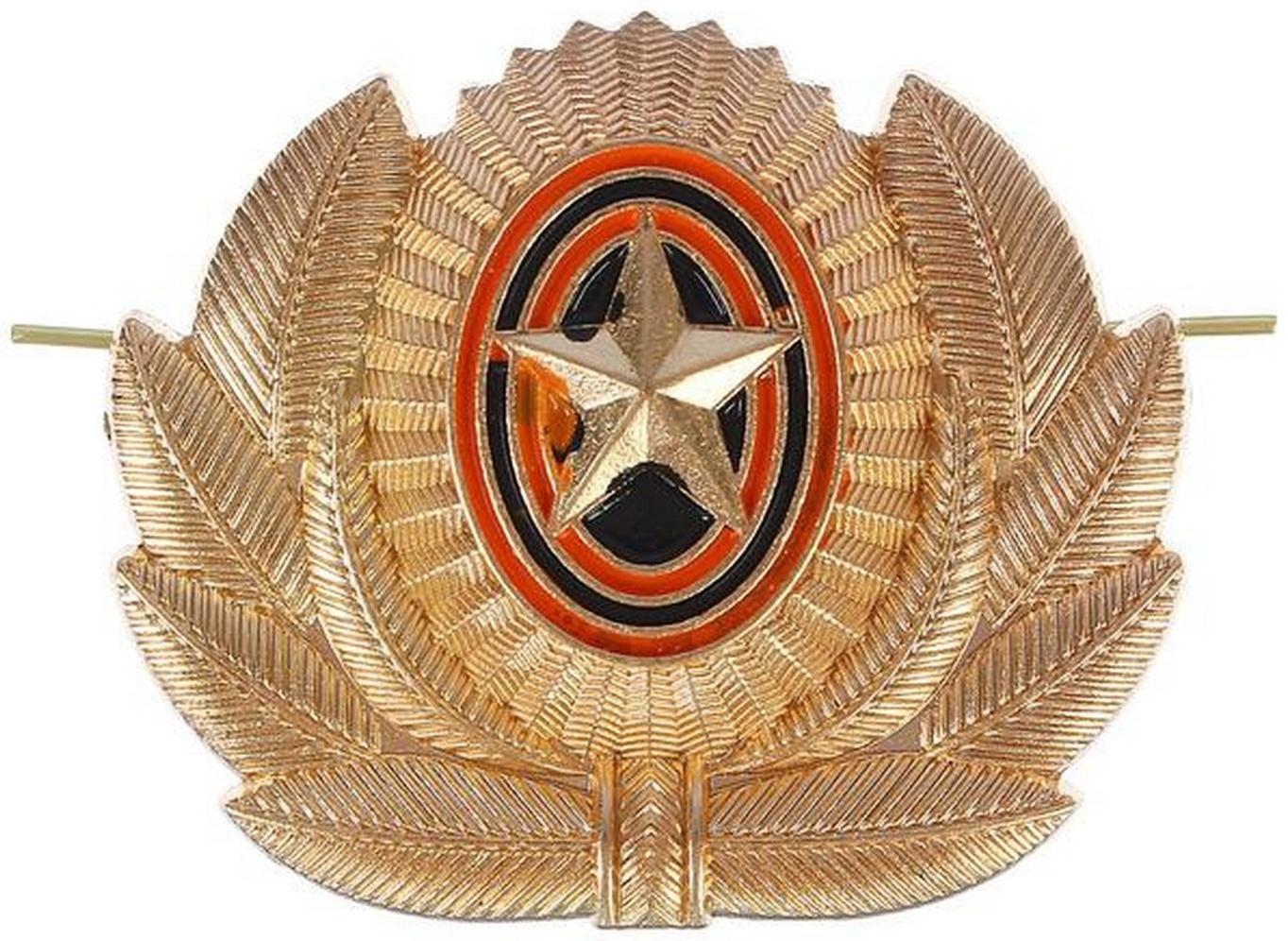 Кокарда со звездой в лавре 5,5*4,5 см, металл, 5 шт