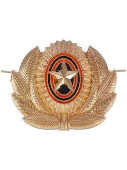 Кокарда со звездой в лавре 5,5*4,5 см, металл, 5 шт