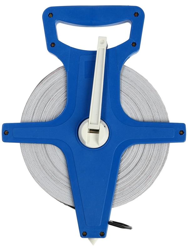 Рулетка геодезическая ТУНДРА, фиберглассовая лента, 100 м